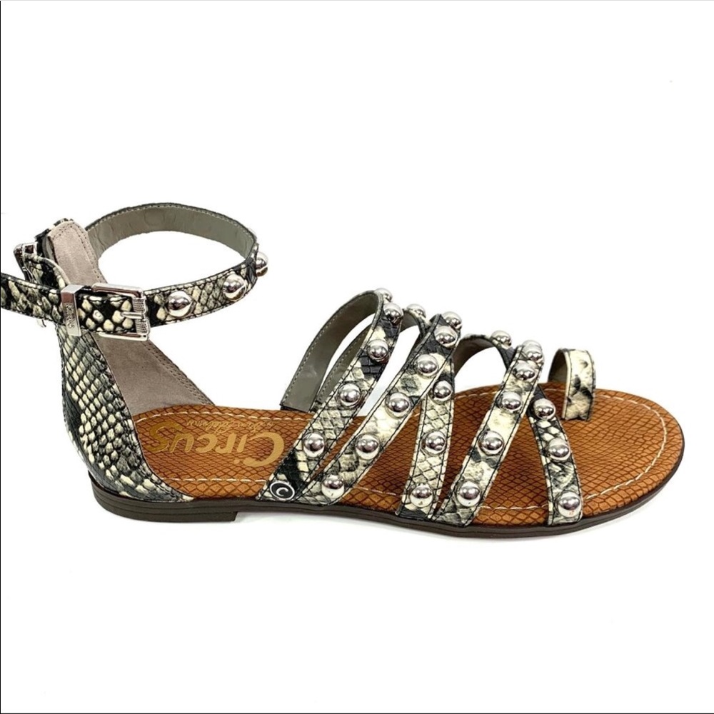 NWOB SAM EDELMAN Gladiator studded snake design